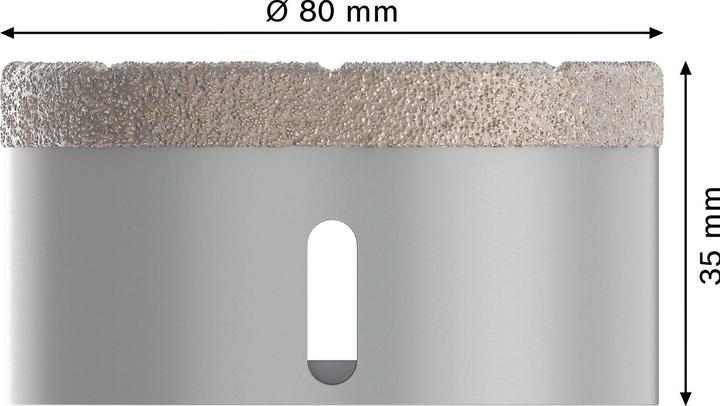 Produktbild Bosch Professional Zubehör PRO Core Cutter dry X-Lock, 80 x 35 mm (80 Millimeter)