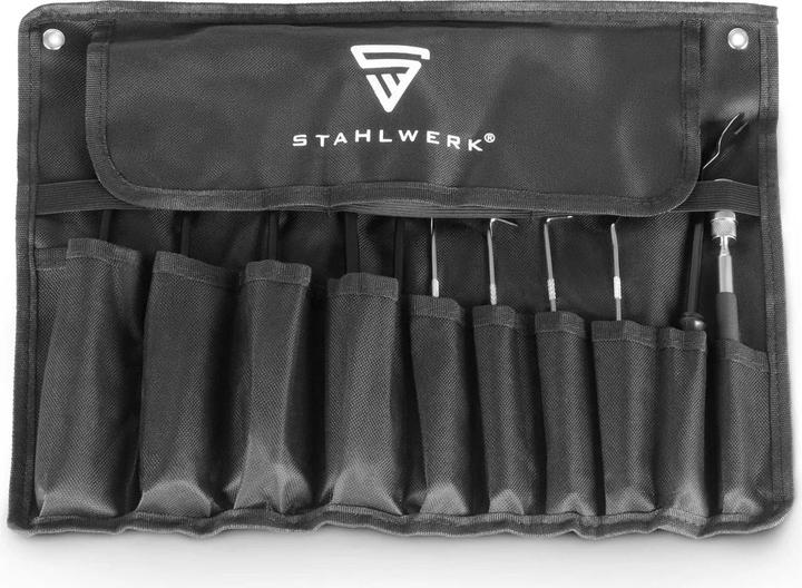 Produktbild Stahlwerk 12-teiliges Pick-Tool-Set Kfz-Hakenwerkzeug für Dichtungen und O-Ringe