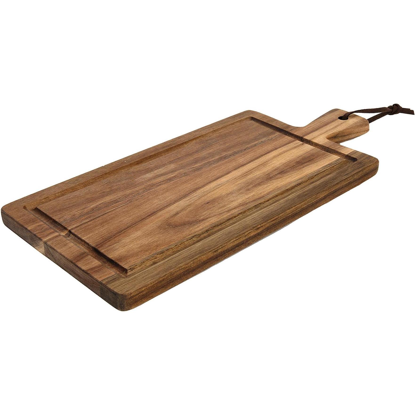 Holz-Servierbrett Acacia 37x17, Schneidebrett, Braun
