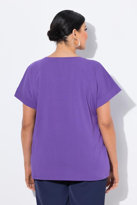 Produktbild Ulla Popken T-Shirt, Blüte, oversized, Rundhals, Halbarm (58)
