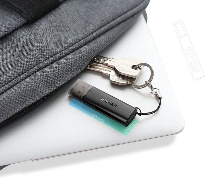 Productafbeelding Ugreen USB 3.0 kaartlezer voor SD en MicroSD kaarten (SDHC SDXC UHS-I) (USB 3.0)