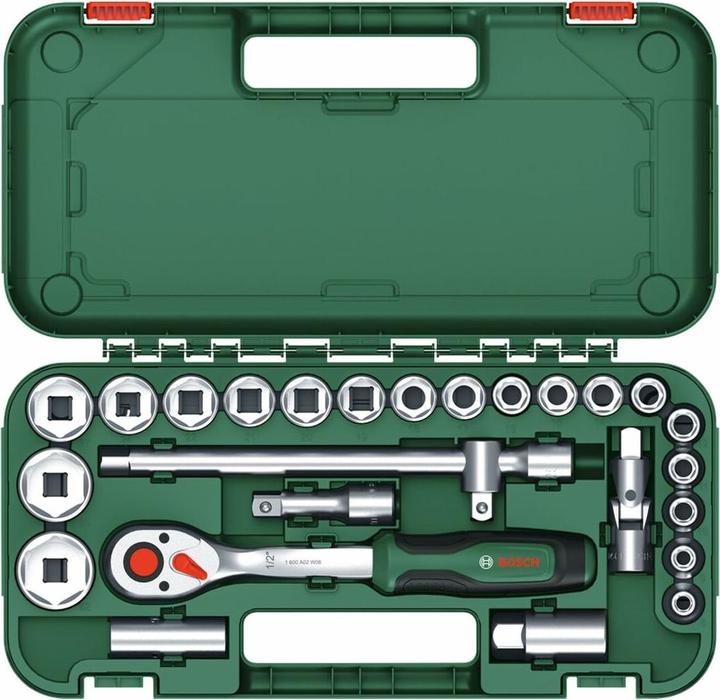 Bosch Professional Ratschen-Set (8 mm, 9 mm, 10  mm, 11 mm, 12 mm, 13 mm, 14 mm, 15 mm, 16 mm, 17 mm, 18 mm, 19 mm, 20 mm, 21 mm, 22 mm, 24 mm, 27 mm, 30 mm, 32 mm)