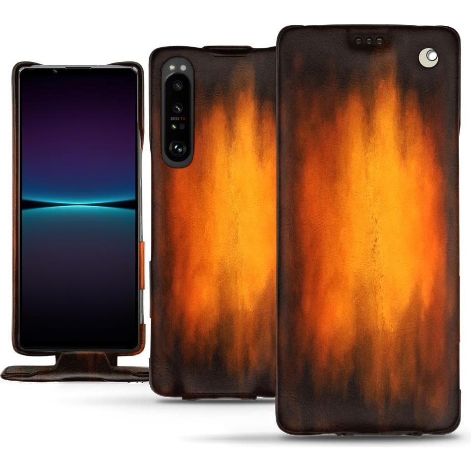 Thumbnail - Noreve Lederschutzhülle vertikal (Sony Xperia 1 IV), Smartphone Hülle, Violett