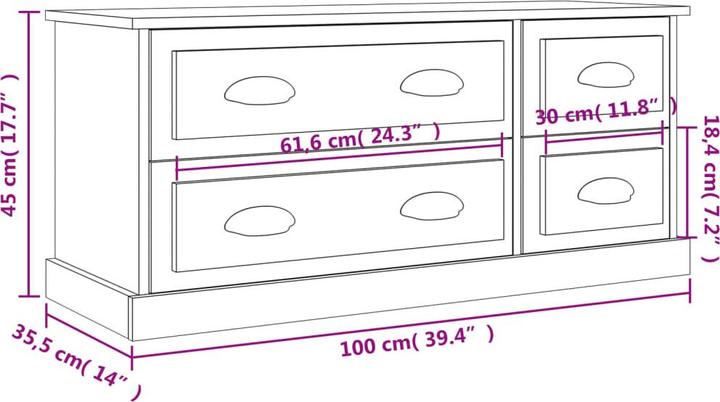 Image du produit vidaXL TV-Schrank (100 x 35.50 x 45 cm)