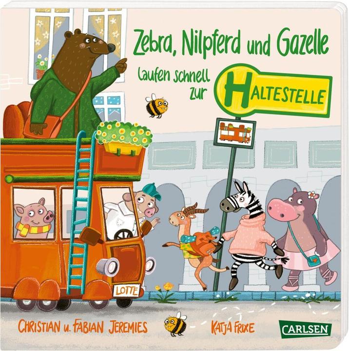 Image du produit Le zèbre, l'hippopotame et la gazelle courent rapidement vers... Arrêt! (Allemand)