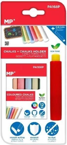 Immagine prodotto Teka Farbige Kreide mit Griff, 12 Farben (Multicolore)