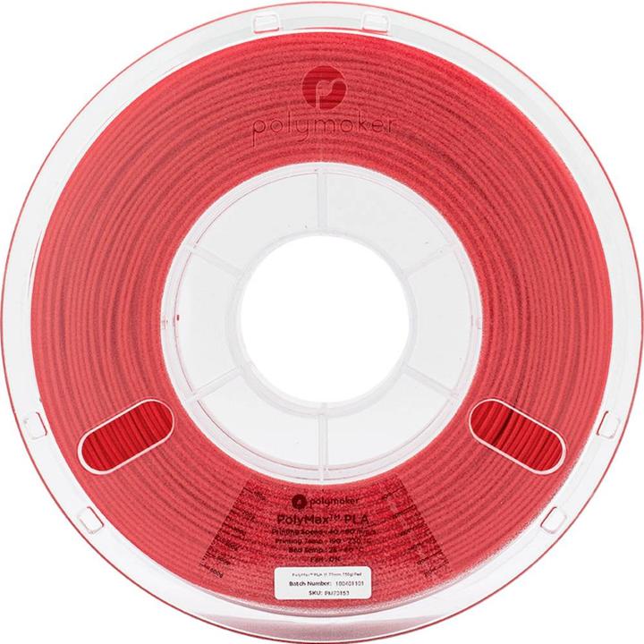 Produktbild Polymaker PolyMax Tough PLA Red 1.75mm 750g (PLA, 1.75 mm, 750 g, Rot)