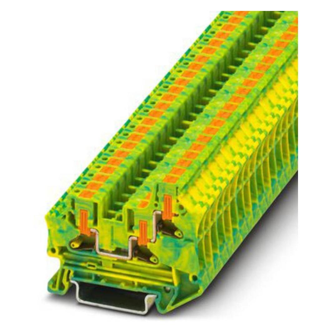Phoenix Contact Giallo/Verde Materiale Installazioni Elettriche, Morsetto Per Conduttore Di Protezione Ptv 4-Twin-Pe
