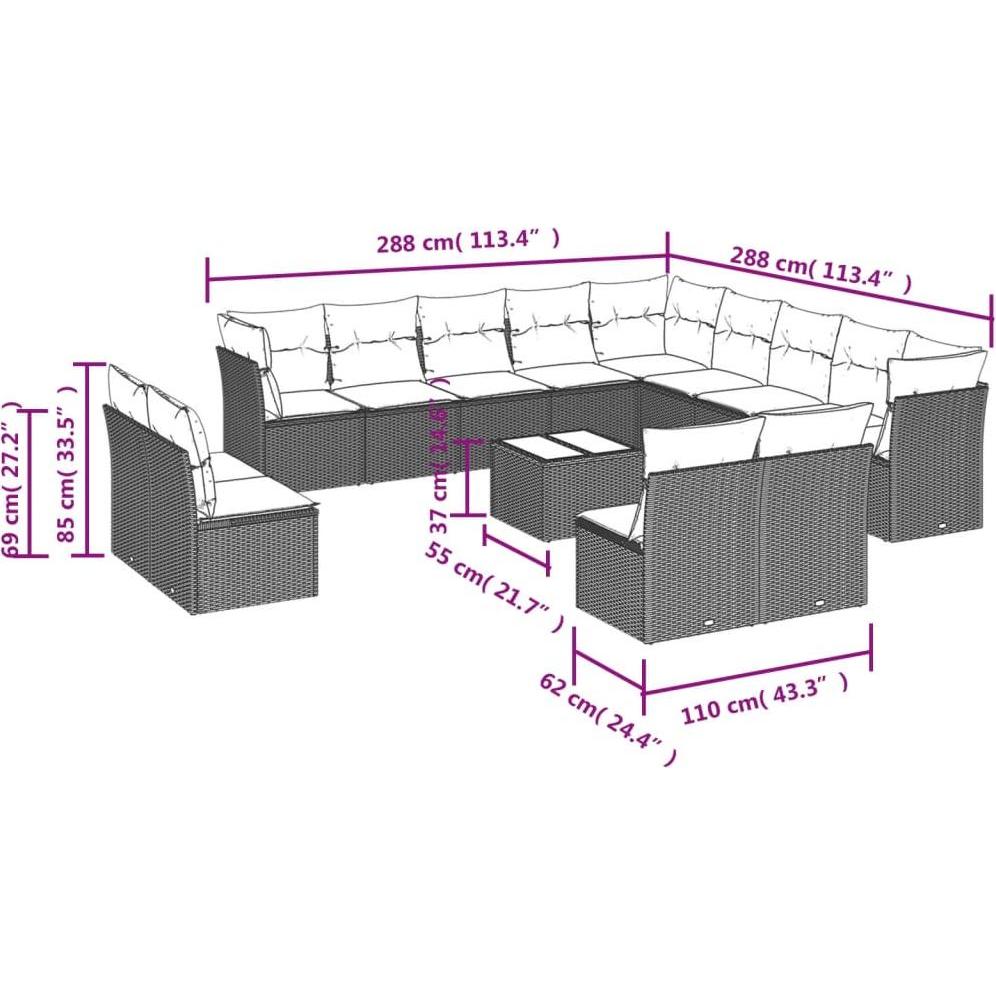 Thumbnail - VidaXL, Gartenlounge, pigeon