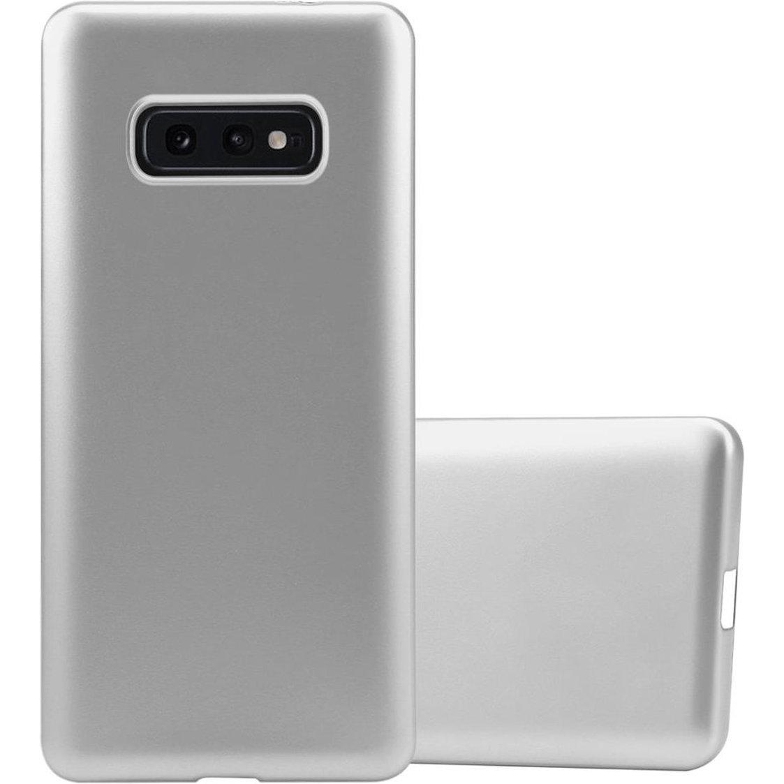 Cadorabo TPU Matt Metallic Cover (Samsung Galaxy S10e), Smartphone Hülle, Silber