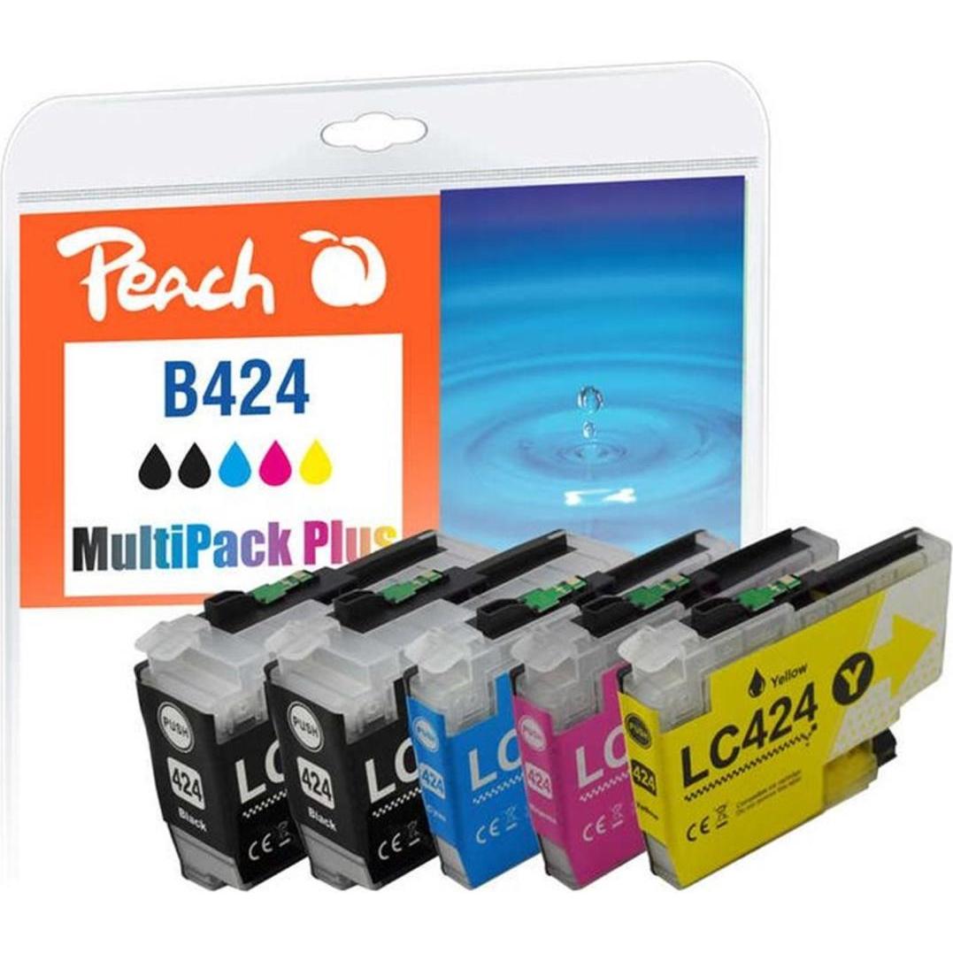 Peach, Druckerpatrone, Brother Patrone LC-424 MultiPack Plus kompatibel (M, C, BK, Y)