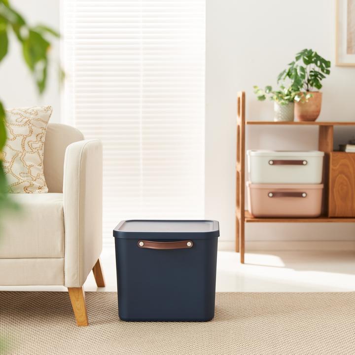 Actual product image Rotho Storage box Maloja 40 l, Midnight Blue (40 l)