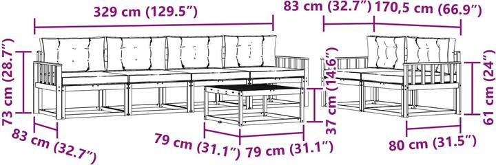 Produktbild vidaXL Outdoor-Sofa