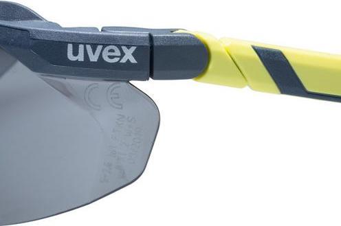 Actual product image Uvex Safety i-Series safety spectacles, i-5 tinted visors, charcoal/lime.