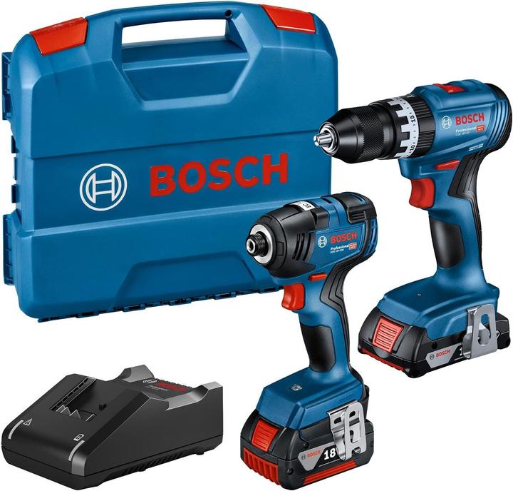Image du produit Bosch Professional Kit combo visseuse à chocs et perceuse-visseuse à percussion, incluant batteries et chargeur (Clé à chocs, Perceuse-visseuse à percussion)