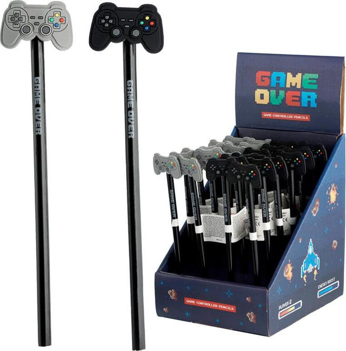Produktbild Puckator Game Over Bleistift mit PVC Topper