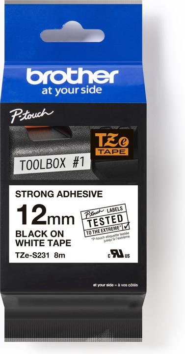 Immagine prodotto Brother TZe-S231 (1.20 cm, Nero, Bianco)