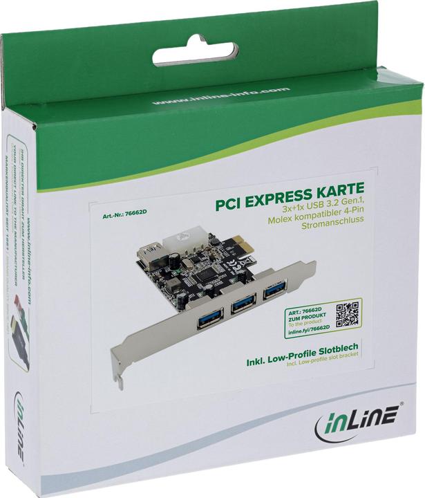 Actual product image InLine PCIe Karte