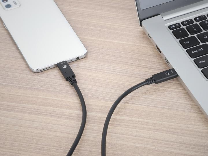 Image du produit Manhattan USB-C Schwartz (1 m, USB 3.2 Gen 2, 100 W)