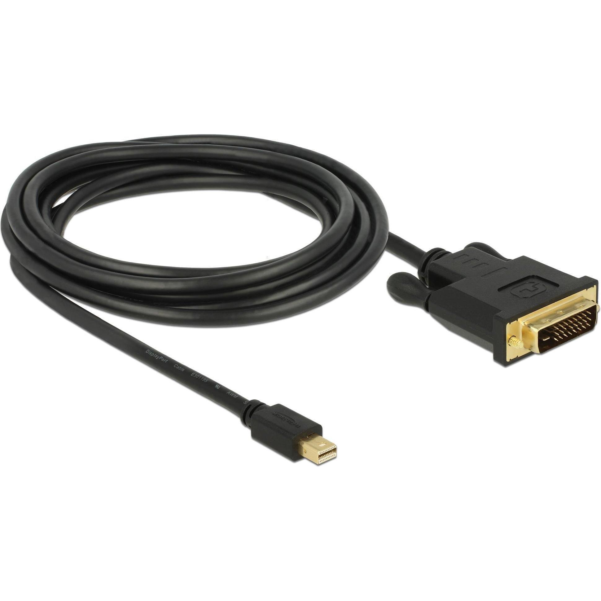 Thumbnail - Delock Mini DisplayPort — DVI (3 m, DisplayPort, DVI), Video Kabel