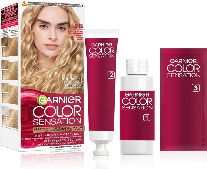 Actual product image Garnier Colour Sensation Hair Dye 9.13 Crystal Beige Brightond (Crystalline beige light blonde)