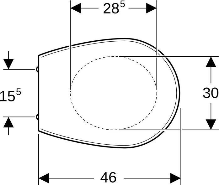 Image du produit Geberit Siège WC RENOVA universal manhattan