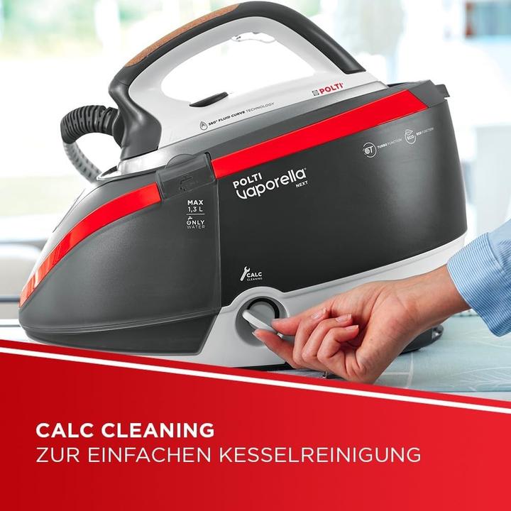 Image du produit Polti Next VN18.30 2200 W 1.3 L Aluminium Noir, Rouge, Blanc (2200 W, 350 g/min)