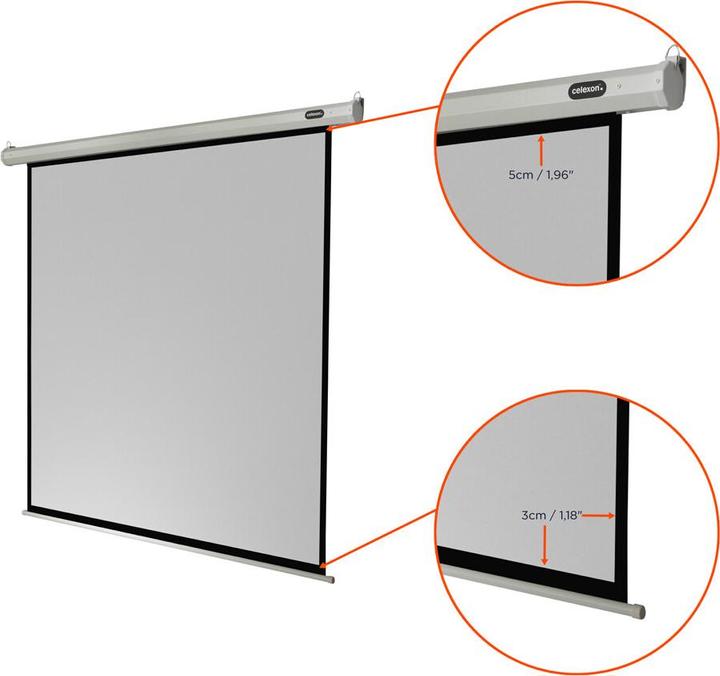 Produktbild Celexon Economy electric screen - Leinwand - Deckenmontage möglich, geeignet für Wandmon (120", 1:1)