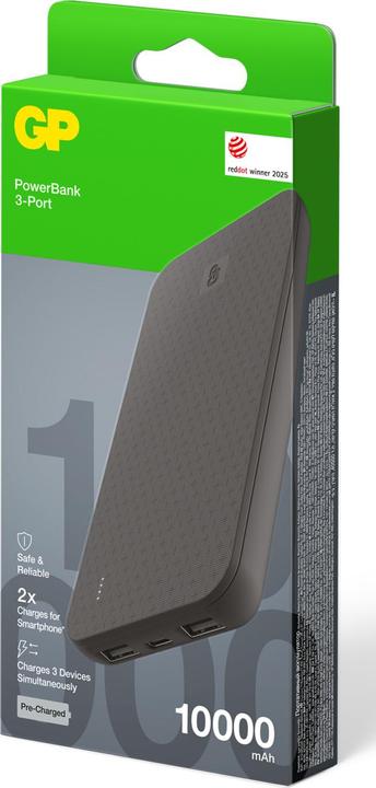 Actual product image GP Batteries GP Powerbank Plus 3-Port 10000 mAh - Black (10000 mAh)