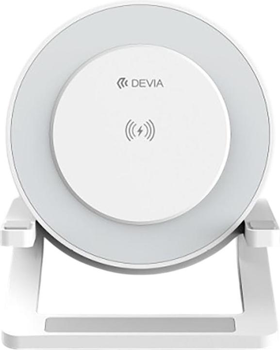 Image du produit Devia Enceinte Bluetooth IM-3 avec chargeur sans fil 15W et blanc clair