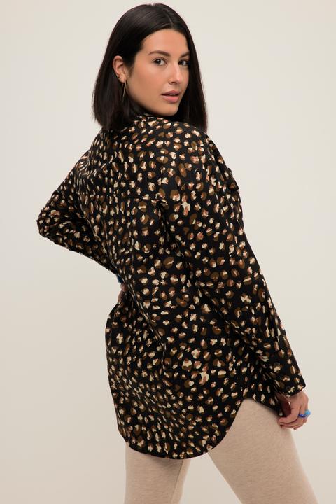 Immagine prodotto Studio Untold Camicia dal taglio oversize con collo da camicia, maniche lunghe e stampa leopardata (46, 48)