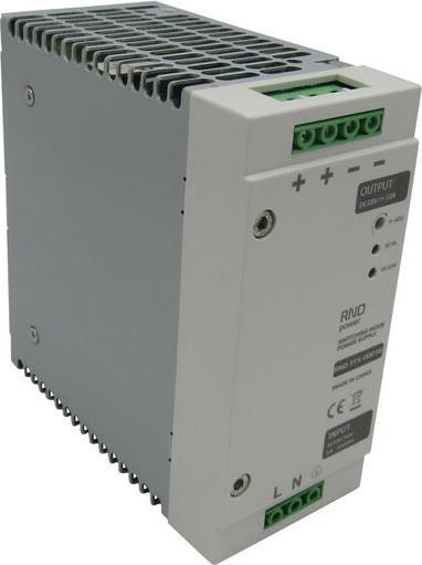 RND AC/DC DIN rail mount power supply, 94%, 48V, 10A, 480W, Adjustable