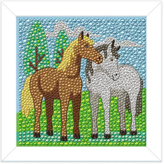 Produktbild Ludwig Bähr Diamond Painting Bild mit Rahmen "Pferde"