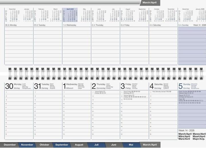 Immagine prodotto Ridoide rido idé Tisch-Querkalender AC-Terminer 2026 307 x 105 mm (307 x 105 mm)