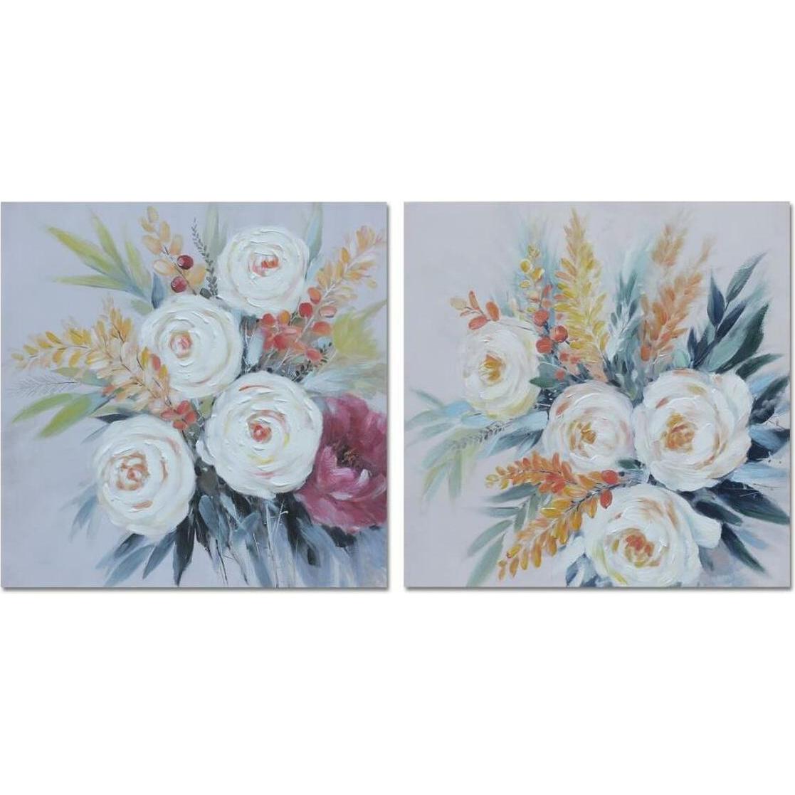 DKD Home Decor, Quadri, Leinwand Leinwand Holz MDF 80 x 2,8 x 80 cm (2.80 x 80 cm)