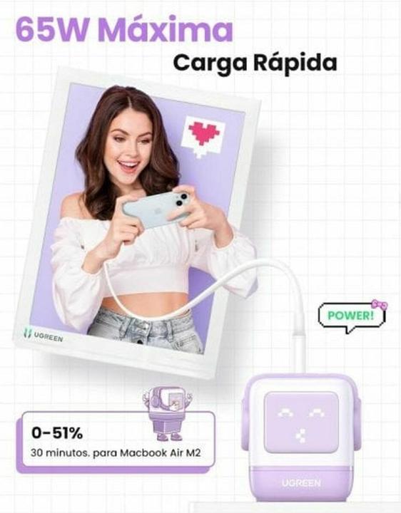 Actual product image Ugreen Nexode RG (65 W, 3 ports)