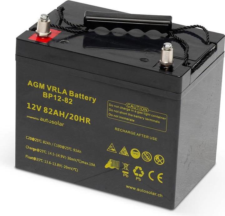 Actual product image Autosolar 82 Ah AGM battery (12 V, 82 Ah)