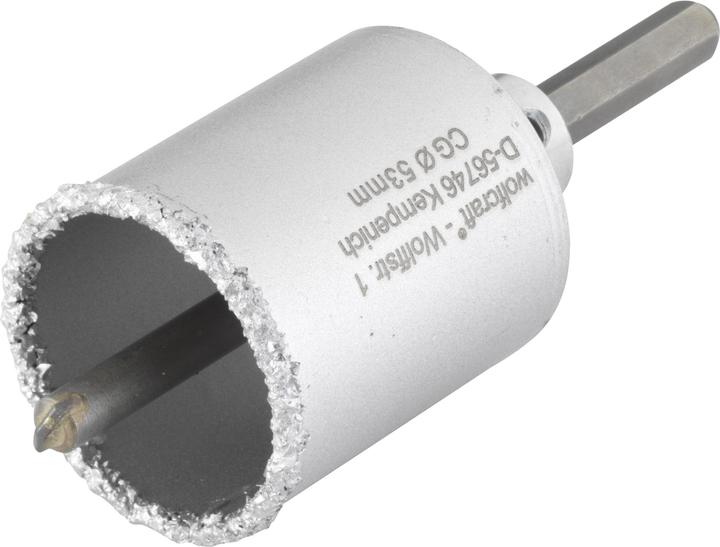 Produktbild wolfcraft 1 Bohrkrone HM m. Schaft u. Bohrer ø53mm