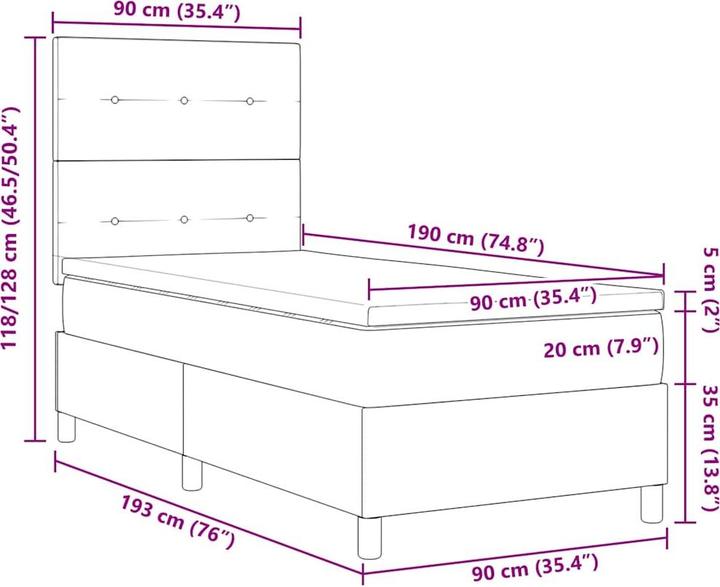 Produktbild vidaXL Bettmatratze (90 x 190 cm)