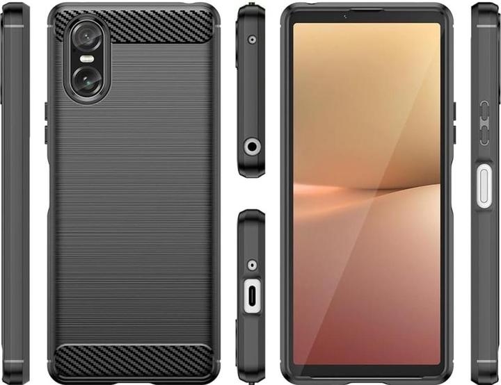 Immagine prodotto Screenguard Copertina morbida spazzolata al carbonio (Sony Xperia 10 VI)