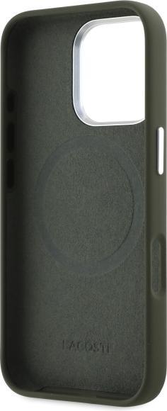 Image du produit Lacoste LCHMP16XSMAB iPhone 16 Pro Max 6.9" cible/khaki étui rigide en silicone Croco Logo MagSafe (Apple iPhone 16 Pro Max)