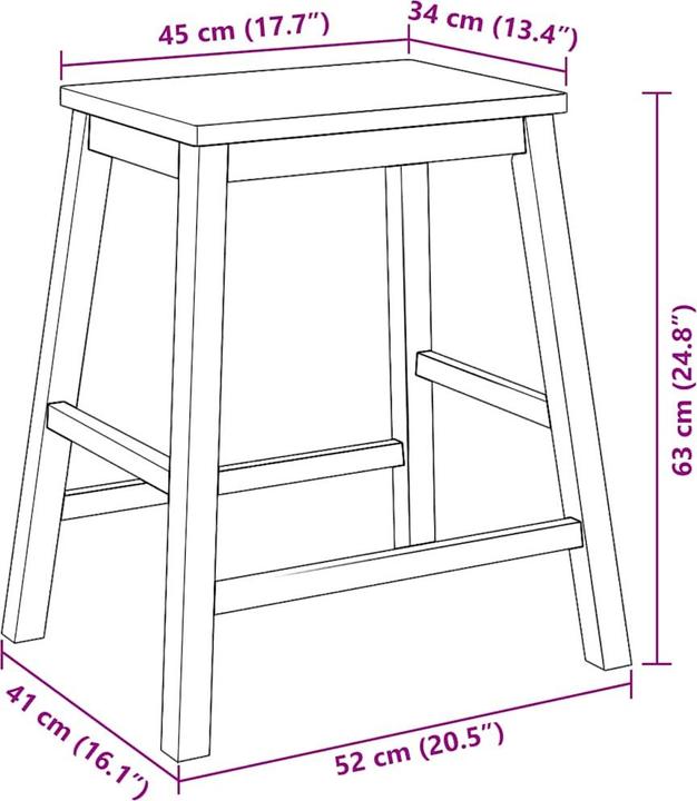 Produktbild vidaXL Barstuhl