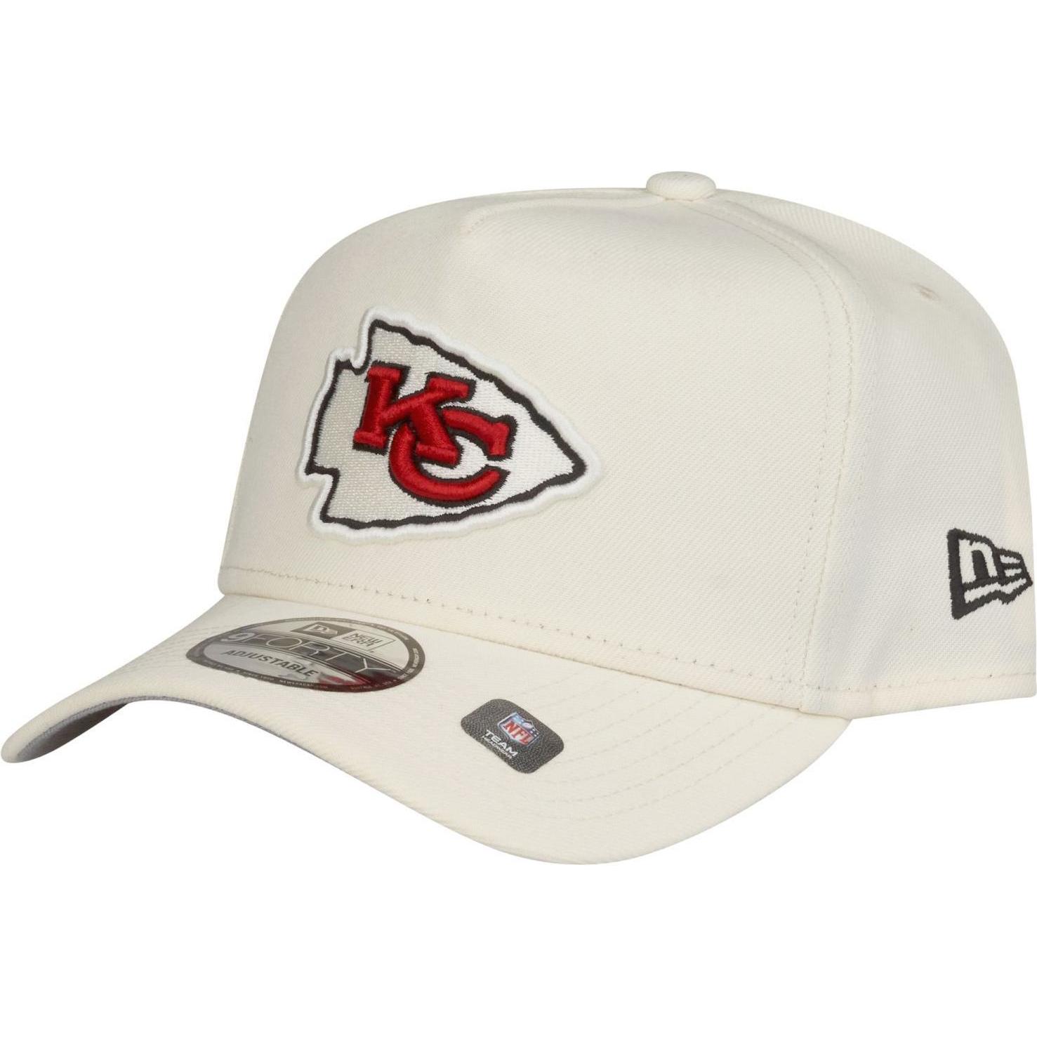 New Era, Herren, Cap, 9Forty A-Frame Cap - Kansas City Chiefs chrome white, Beige, (One Size)