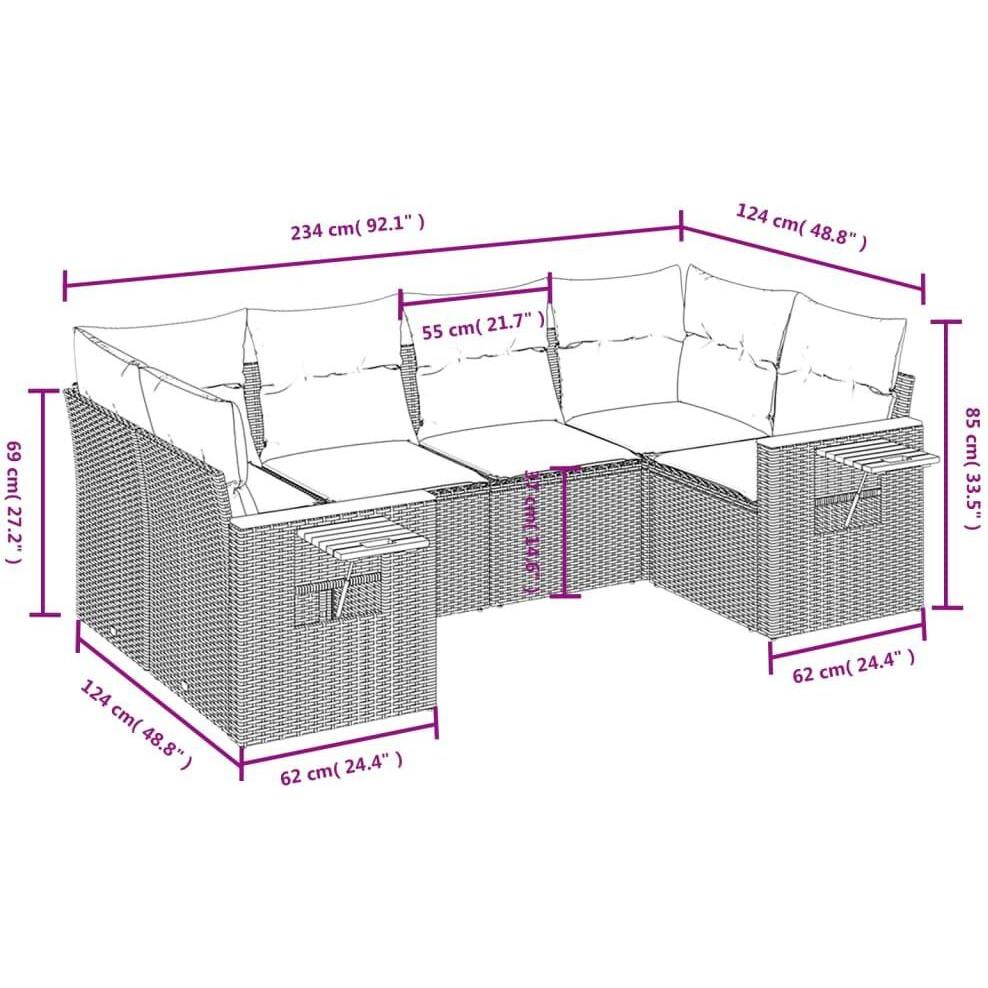 Thumbnail - VidaXL, Gartenlounge, 10-tlg. Garten-Lounge-Set mit Kissen