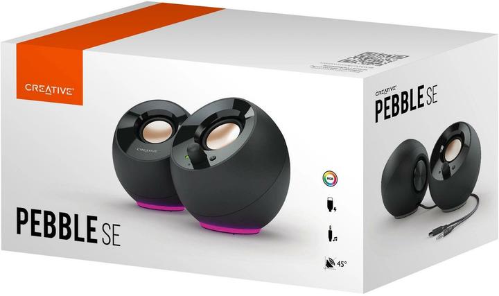 Produktbild Creative Lautsprecher Pebble SE RGB Stereo, schwarz