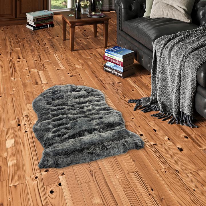 Produktbild Pergamon Luxus Super Soft Fellteppich Aspen Meliert Shape (55 x 80 cm)