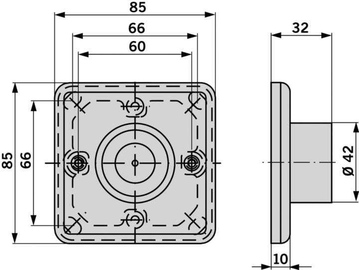 Actual product image Dormakaba Electromagnets EM 500 G (French window, Room door, Indoor)