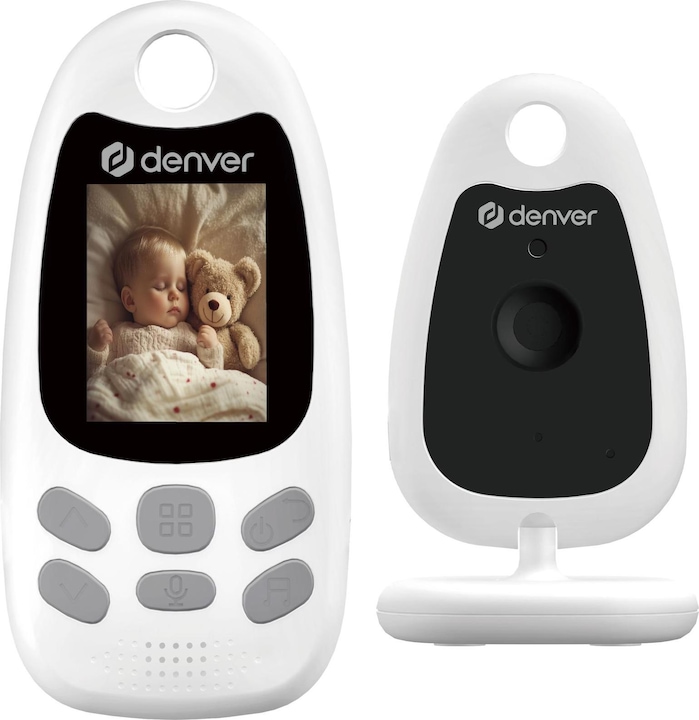 Productafbeelding Denver BC-250 Babycam mit Monitor 2,4 GHz Wit Neu (Video & Audio, 250 m)