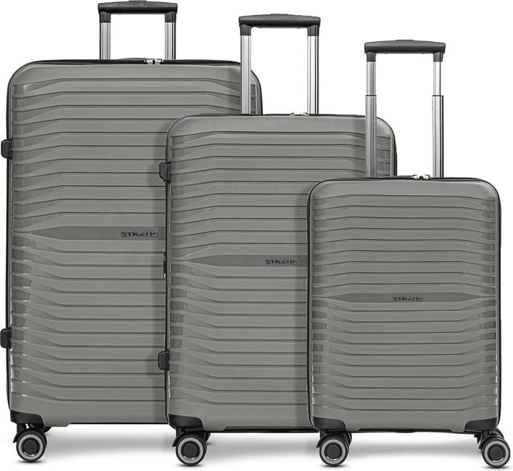 Actual product image Stratic Shine 4 wheel suitcase set 3-piece (193 l)