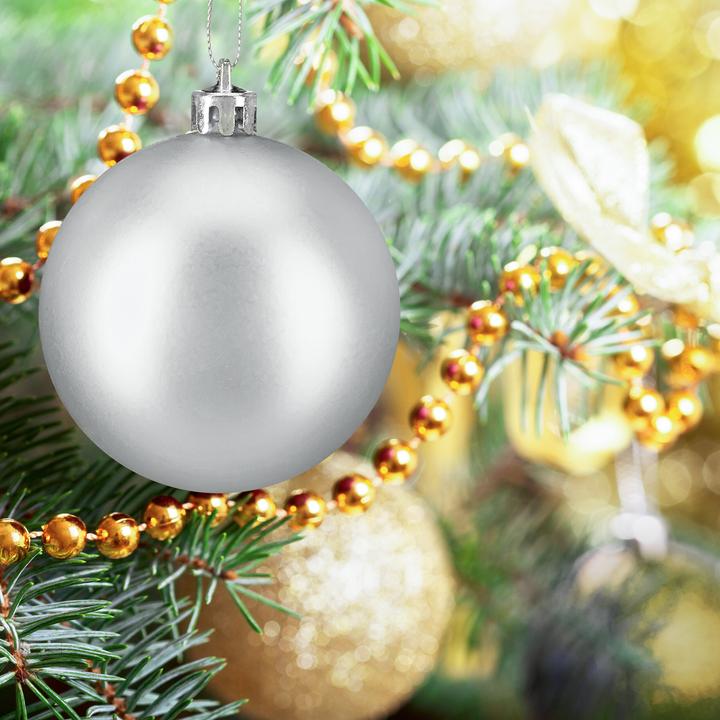 Immagine prodotto Relaxdays - Weihnachtskugeln 50er Set, Silber/ Silber (50-parte)